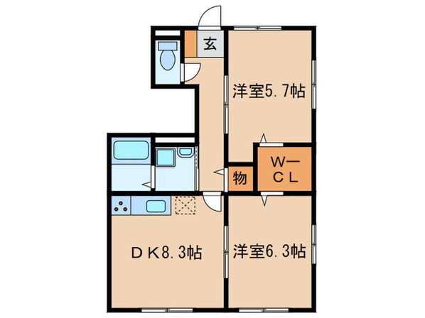 ジュヴィエ弐番館の物件間取画像